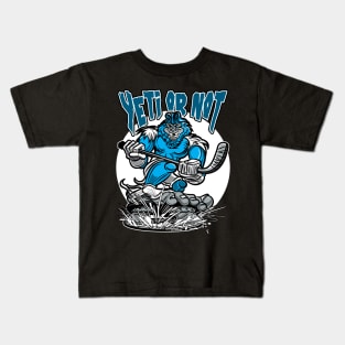 Yeti or Not Hockey Player Mascot Kids T-Shirt